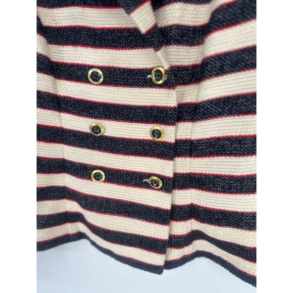 CABI Love Carol Collection #5094 Womens Size 10 Striped Cruise Jacket Nautical - Picture 4 of 8